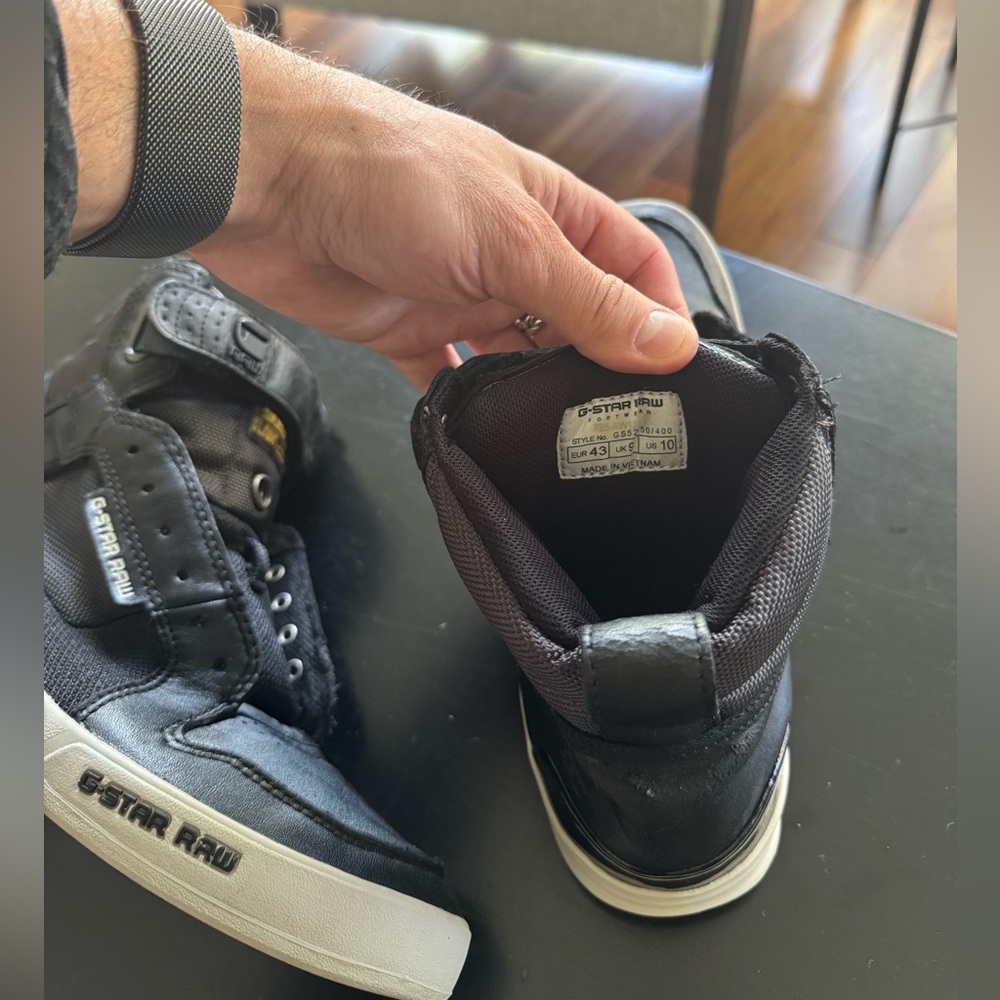 G-Star Black and White Mid-Top Sneakers - Picture 4 of 4